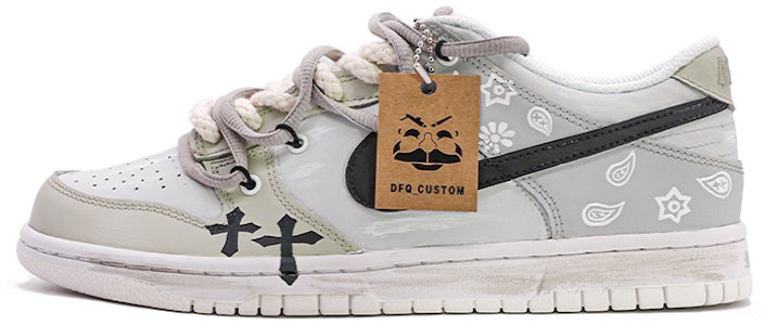 【カスタムシューズ】ナイキダンクロウ '分解レース 古典的 ゴシック カシューナッツ' DH9765-100(TeamM-女款复古哥特腰果花白灰) Buy 【カスタムシューズ】ナイキダンクロウ '分解レース 古典的 ゴシック カシューナッツ' DH9765-100(TeamM-女款复古哥特腰果花白灰)