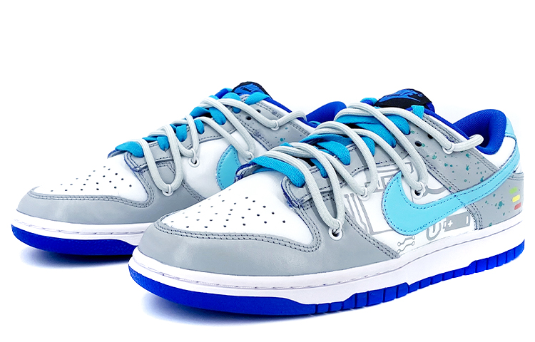 Lookbook [定制鞋] 耐克Dunk Low 解构蕾丝未来街头 DD1391-001-(Team-K男女款OW解构回到未来)