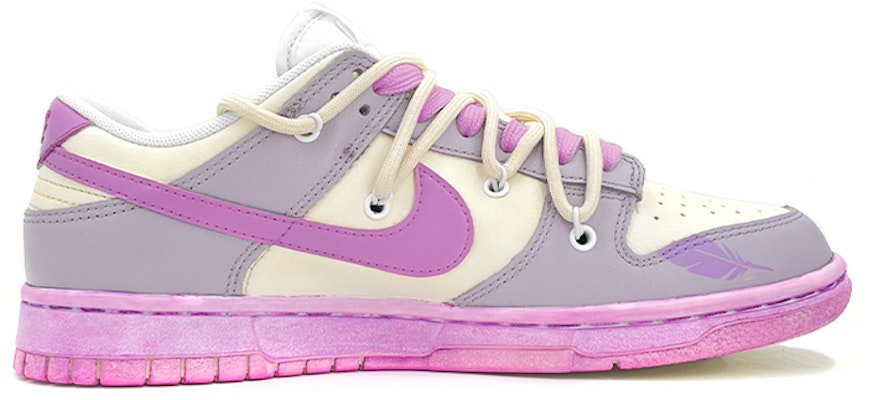 【定制鞋】耐克Dunk Low“解构蕾丝紫羽燕绣” DH9765-100(TeamK-女款解构鞋带飞燕刺绣贴) Order 【定制鞋】耐克Dunk Low“解构蕾丝紫羽燕绣” DH9765-100(TeamK-女款解构鞋带飞燕刺绣贴)