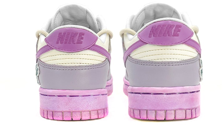 【定制鞋】耐克Dunk Low“解构蕾丝紫羽燕绣” DH9765-100(TeamK-女款解构鞋带飞燕刺绣贴) Shop 【定制鞋】耐克Dunk Low“解构蕾丝紫羽燕绣” DH9765-100(TeamK-女款解构鞋带飞燕刺绣贴)