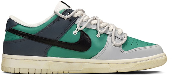 【定制鞋款】耐克Dunk低帮“解构鞋带绿松石绿” DH9765-100(TeamE-女款复古风解构鞋带灰绿蓝) Order 【定制鞋款】耐克Dunk低帮“解构鞋带绿松石绿” DH9765-100(TeamE-女款复古风解构鞋带灰绿蓝)