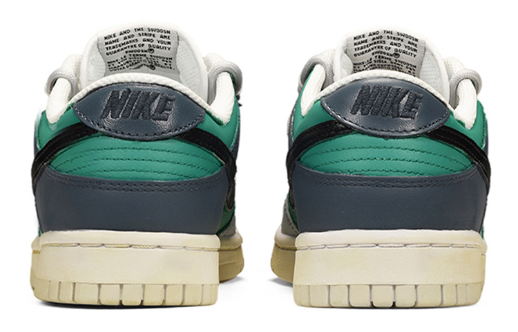 Shop 나이키 덩크 로우 '디컨 레이스 터콰이즈 그린' (커스텀) DH9765-100(TeamE-女款复古风解构鞋带灰绿蓝)