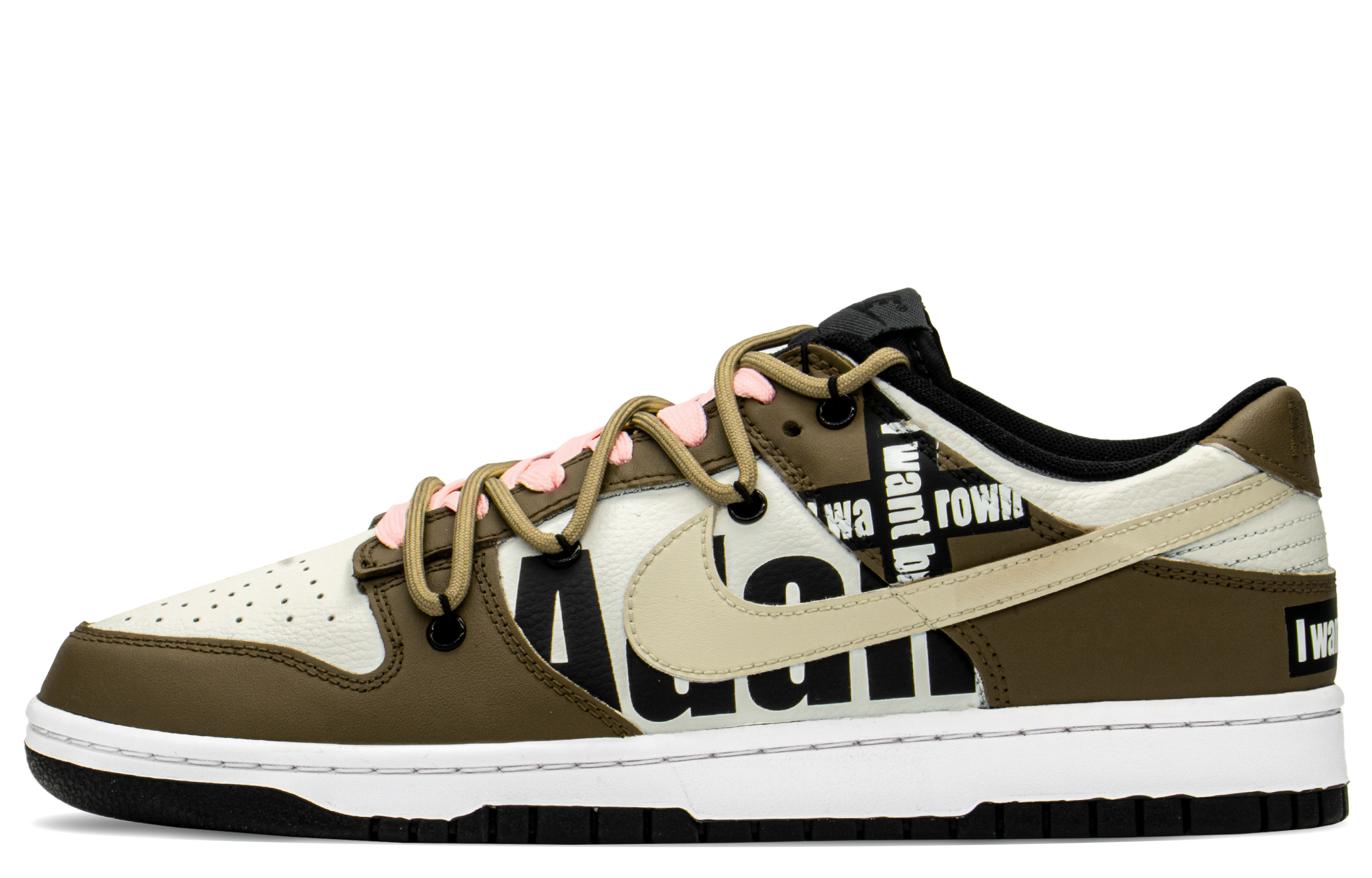 Buy Zapatillas Nike Dunk Low 'Cordones Deconstruidos - Mocha Cross' DJ6188-002(TeamA-DK拼接十字架S-BOX)
