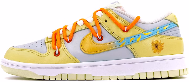 custom-shoes-nike-dunk-low-deconstructed-laces-van-gogh-sunflowers