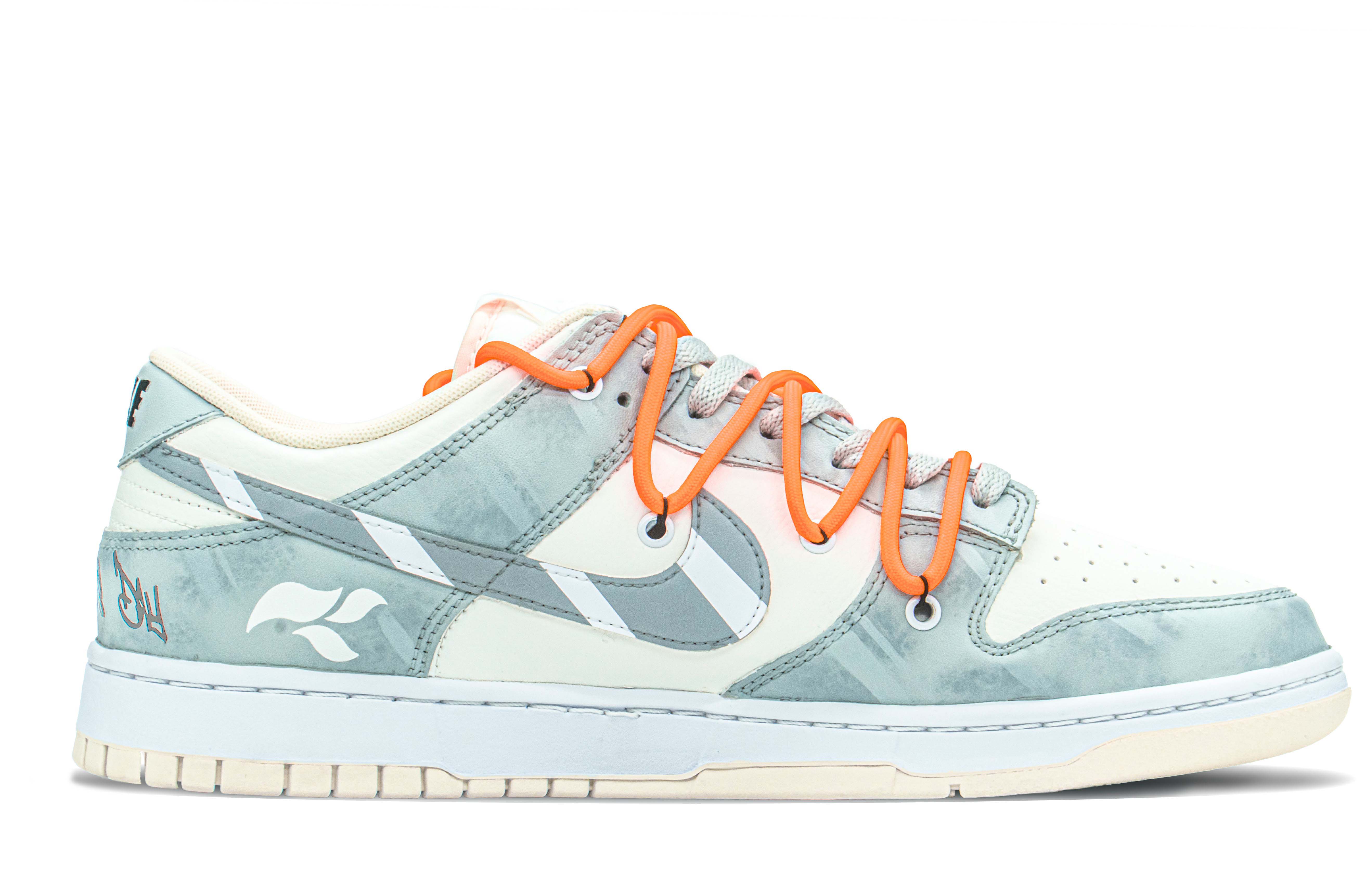 Order [Sepatu Custom] Nike Dunk Low 'Deconstructed Laces Gaya Fungsional Abu Putih Box Spesial' DJ6188-100(TeamA-DKL斜杠S-BOX)