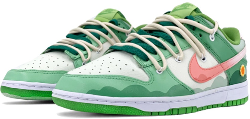 Nike Dunk Low Deconstruidas Rosas/Verdes DJ6188-300(TeamK-男款绿云S-BOX) Lookbook Nike Dunk Low Deconstruidas Rosas/Verdes DJ6188-300(TeamK-男款绿云S-BOX)