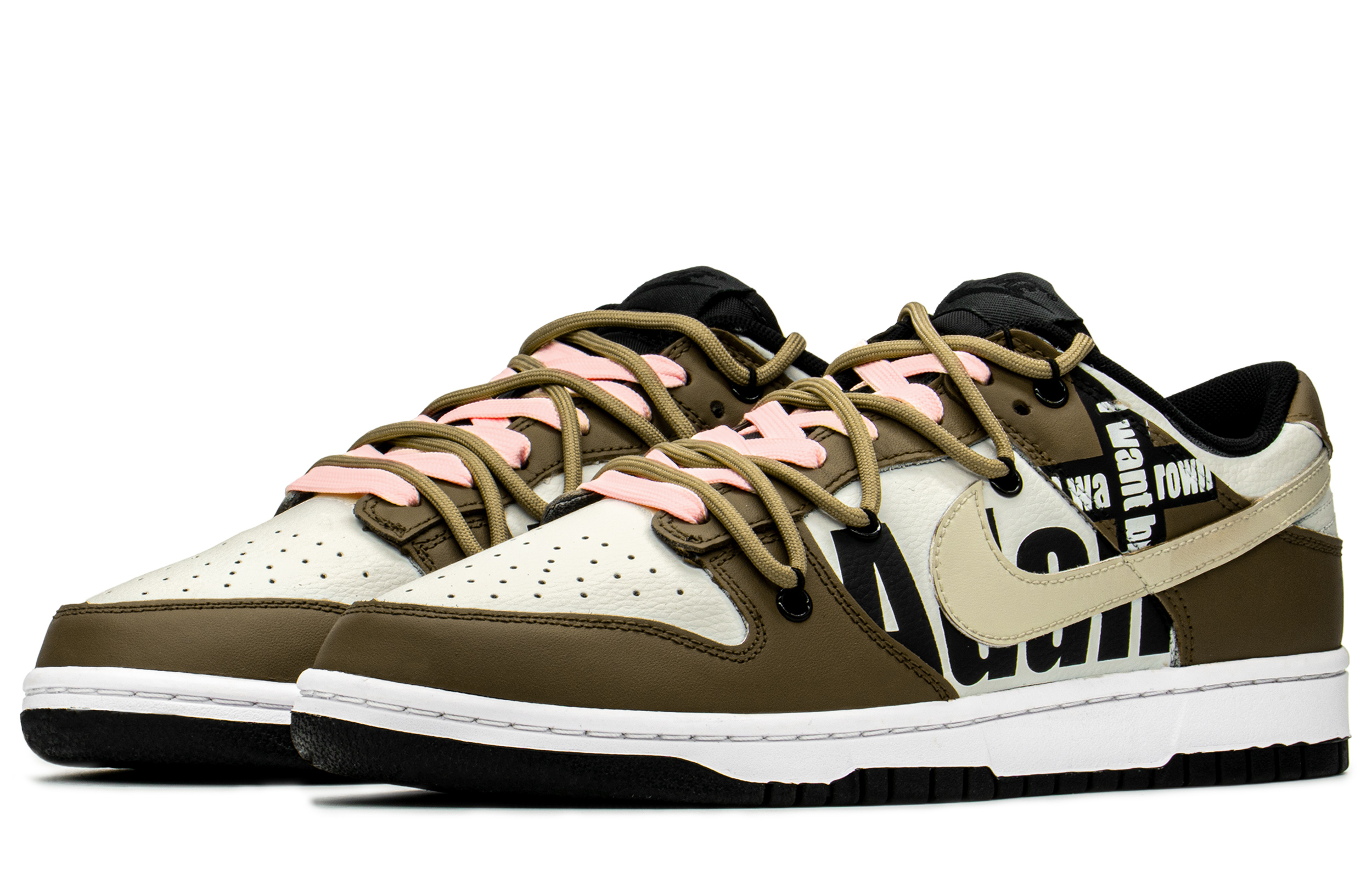Lookbook Zapatillas Nike Dunk Low 'Cordones Deconstruidos - Mocha Cross' DJ6188-002(TeamA-DK拼接十字架S-BOX)