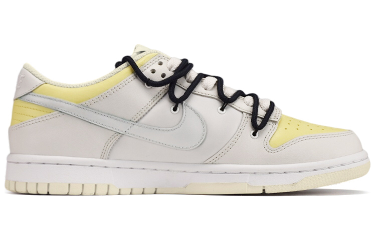 Order 나이키 덩크 로우 '해체 미소 회노'(커스텀) DJ6188-100(TeamE-男款闪电笑脸灰黄)