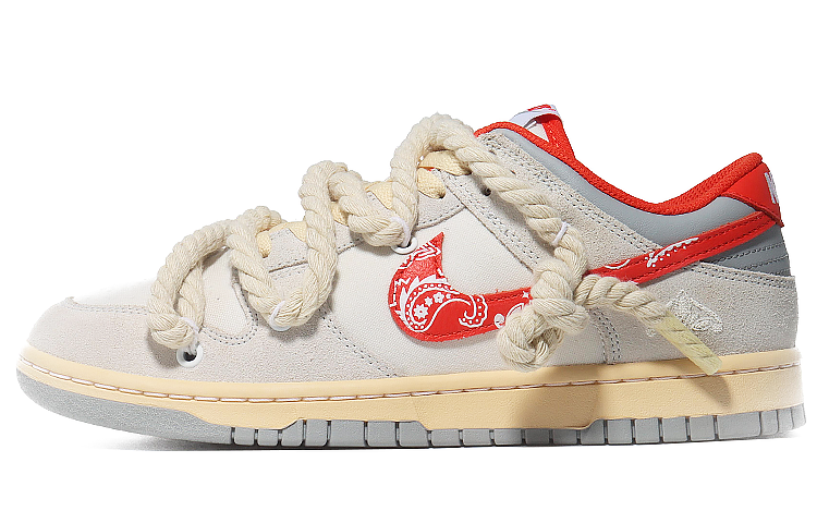 Buy [定制鞋] 耐克Dunk Low '解构麻复古腰果花' FJ5429-133(Team10-复古腰果花）