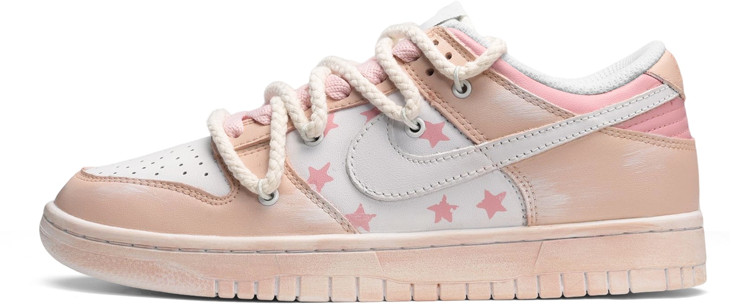 custom-shoes-nike-dunk-low-deconstructed-orange-pink-white