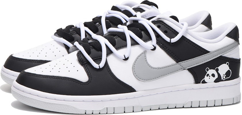 【客製化球鞋】Nike Dunk Low 解構式 熊貓 高街 禮盒 防滑耐磨 低筒 滑板鞋 男款 黑灰色 Lookbook 【客製化球鞋】Nike Dunk Low 解構式 熊貓 高街 禮盒 防滑耐磨 低筒 滑板鞋 男款 黑灰色