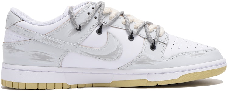 【定製球鞋】Nike Dunk Low 解構 紙飛機 高街 高筒 板鞋 男款 灰白 Order 【定製球鞋】Nike Dunk Low 解構 紙飛機 高街 高筒 板鞋 男款 灰白