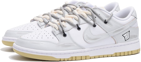 【定製球鞋】Nike Dunk Low 解構 紙飛機 高街 高筒 板鞋 男款 灰白 Lookbook 【定製球鞋】Nike Dunk Low 解構 紙飛機 高街 高筒 板鞋 男款 灰白