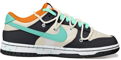 【定制球鞋】 Nike Dunk Low 做舊 米色 黑白 和平與愛 復古 解構風 低幫 板鞋 GS 蒂芙尼綠 Order 【定制球鞋】 Nike Dunk Low 做舊 米色 黑白 和平與愛 復古 解構風 低幫 板鞋 GS 蒂芙尼綠