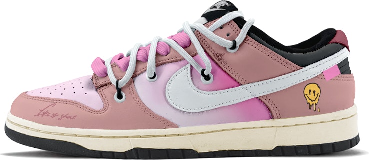 custom-shoes-nike-dunk-low-deconstructed-pink-cartoon-vibe