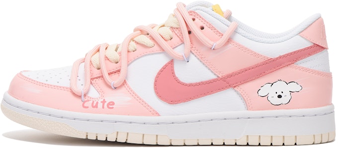 【客製球鞋】Nike Dunk Low 解構 萌萌風 復古 高街 兔子 低筒 滑板鞋 GS 粉色 Buy 【客製球鞋】Nike Dunk Low 解構 萌萌風 復古 高街 兔子 低筒 滑板鞋 GS 粉色