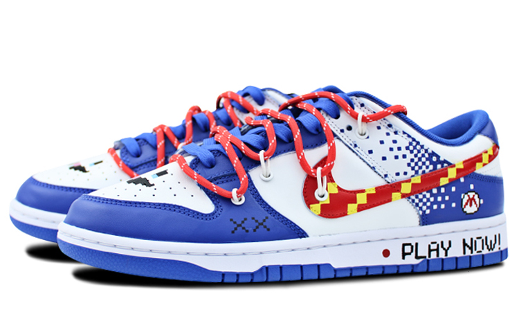 Lookbook 나이키 덩크 로우 '픽셀 해체' (커스텀) DD1391-001(Team叁-男女同款手绘解构电玩像素)