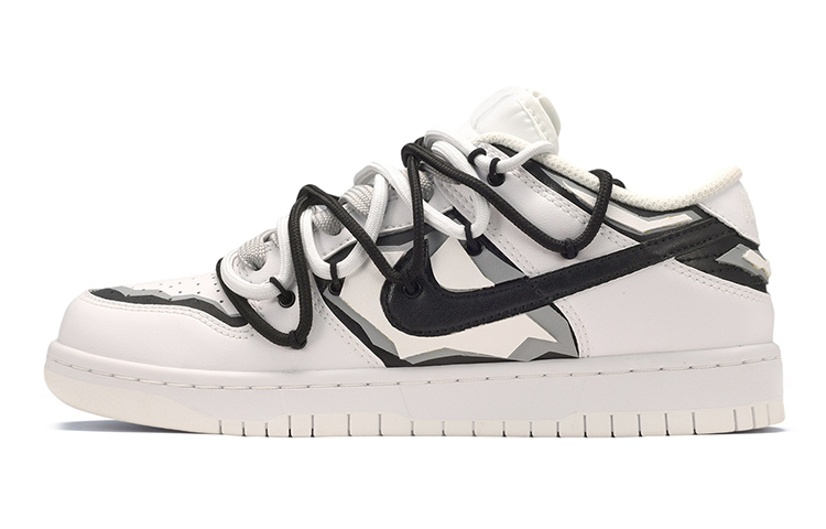 Buy Zapatillas Nike Dunk Low 'Deconstruido Negro Gris Blanco' DH9765-100(TeamE-女款锯齿黑灰白)