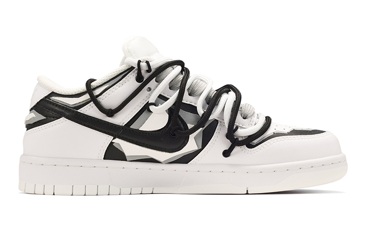Order Zapatillas Nike Dunk Low 'Deconstruido Negro Gris Blanco' DH9765-100(TeamE-女款锯齿黑灰白)