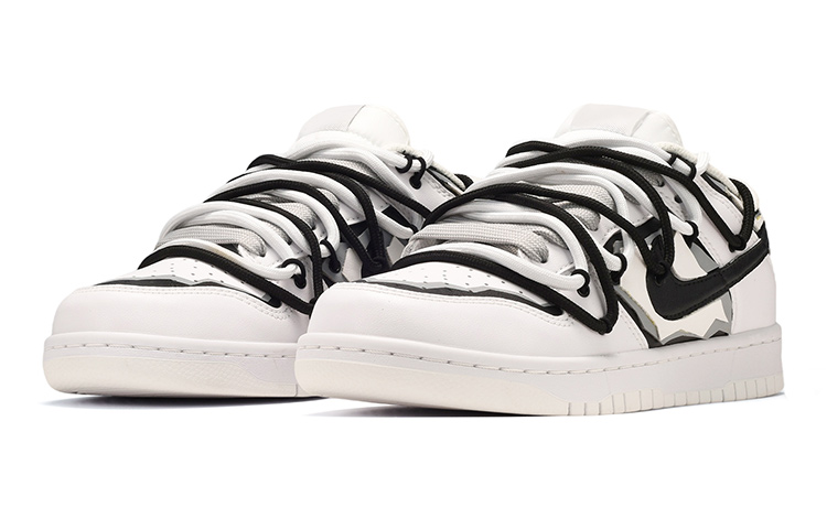 Lookbook Zapatillas Nike Dunk Low 'Deconstruido Negro Gris Blanco' DH9765-100(TeamE-女款锯齿黑灰白)