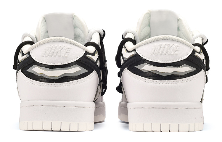 Shop Zapatillas Nike Dunk Low 'Deconstruido Negro Gris Blanco' DH9765-100(TeamE-女款锯齿黑灰白)