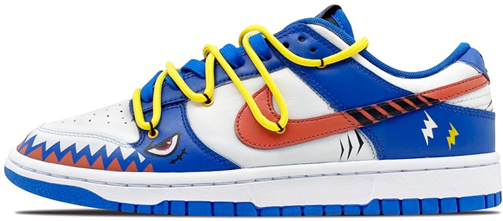 custom-shoes-nike-dunk-low-deconstructed-shark-blue-white