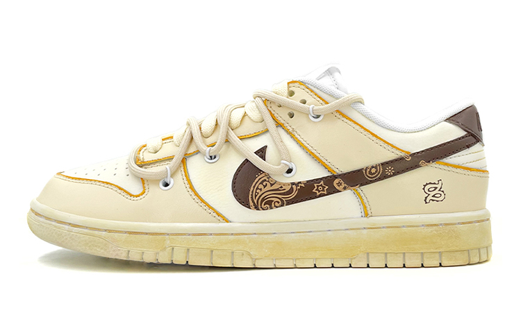 Buy [Sepatu Custom] Nike Dunk Low 'Deconstructed Shoelaces Oxidized' Coklat Kuning DH9765-100(TeamK-女款腰果花黄棕色)