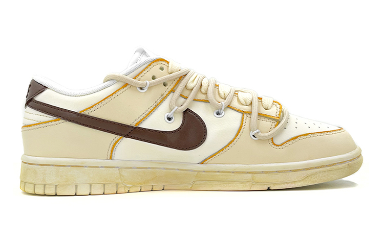 Order [Sepatu Custom] Nike Dunk Low 'Deconstructed Shoelaces Oxidized' Coklat Kuning DH9765-100(TeamK-女款腰果花黄棕色)