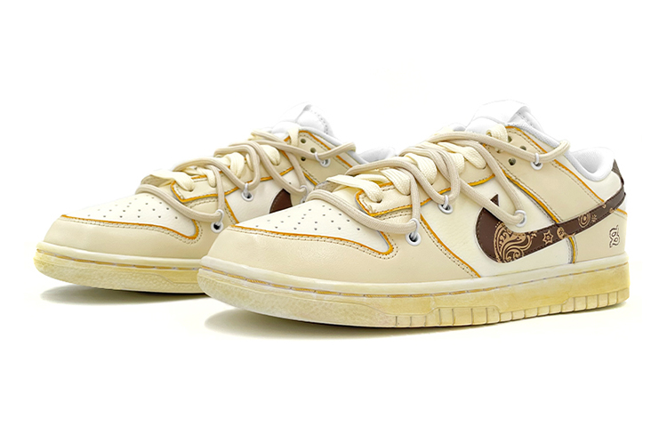Lookbook [Sepatu Custom] Nike Dunk Low 'Deconstructed Shoelaces Oxidized' Coklat Kuning DH9765-100(TeamK-女款腰果花黄棕色)