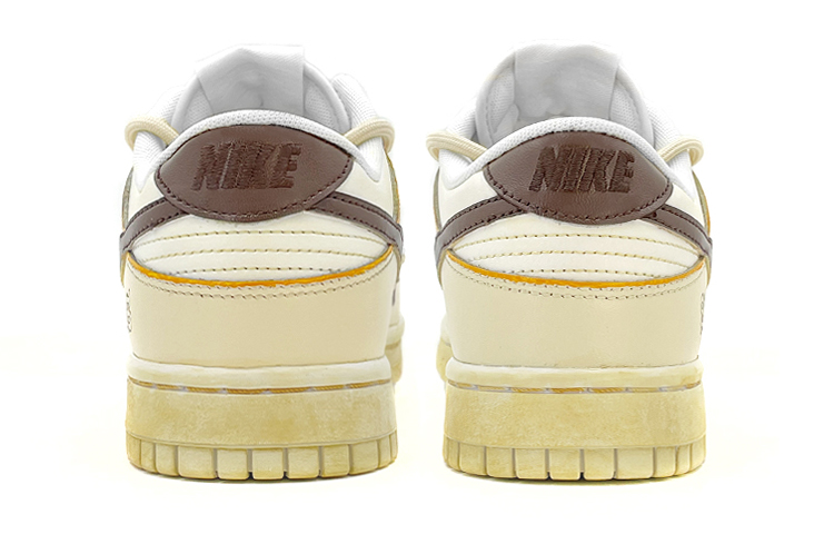 Shop [Sepatu Custom] Nike Dunk Low 'Deconstructed Shoelaces Oxidized' Coklat Kuning DH9765-100(TeamK-女款腰果花黄棕色)