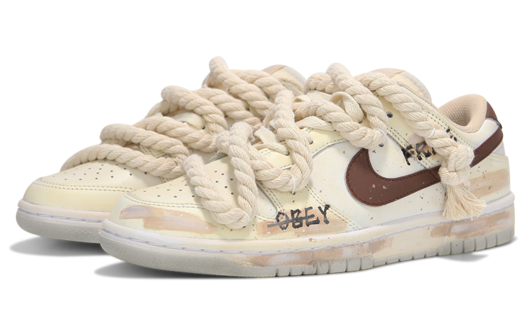 Lookbook 【定制鞋款】耐克Dunk Low '解构斑点涂鸦氧化米棕色' DV0831-101(Team24-男款棕勾涂鸦2)