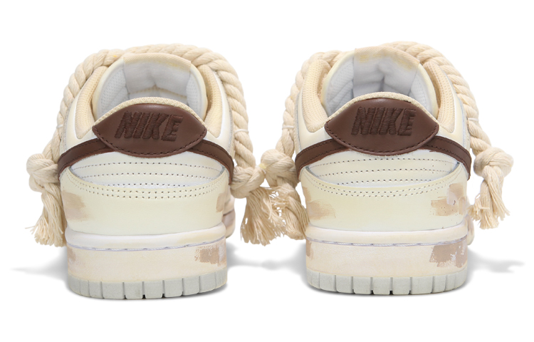 Shop 【定制鞋款】耐克Dunk Low '解构斑点涂鸦氧化米棕色' DV0831-101(Team24-男款棕勾涂鸦2)