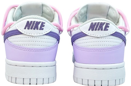 【客製化球鞋】Nike Dunk Low 解構 綁帶 星星兔子 噴繪 復古 休閒 低筒 板鞋 GS 白紫色 Shop 【客製化球鞋】Nike Dunk Low 解構 綁帶 星星兔子 噴繪 復古 休閒 低筒 板鞋 GS 白紫色