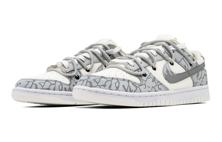 Lookbook 나이키 덩크 로우 '스트랩 해체 폭발 패턴 바이브 플레임' DH9765-100(Teamfour-爆裂纹S-BOX)