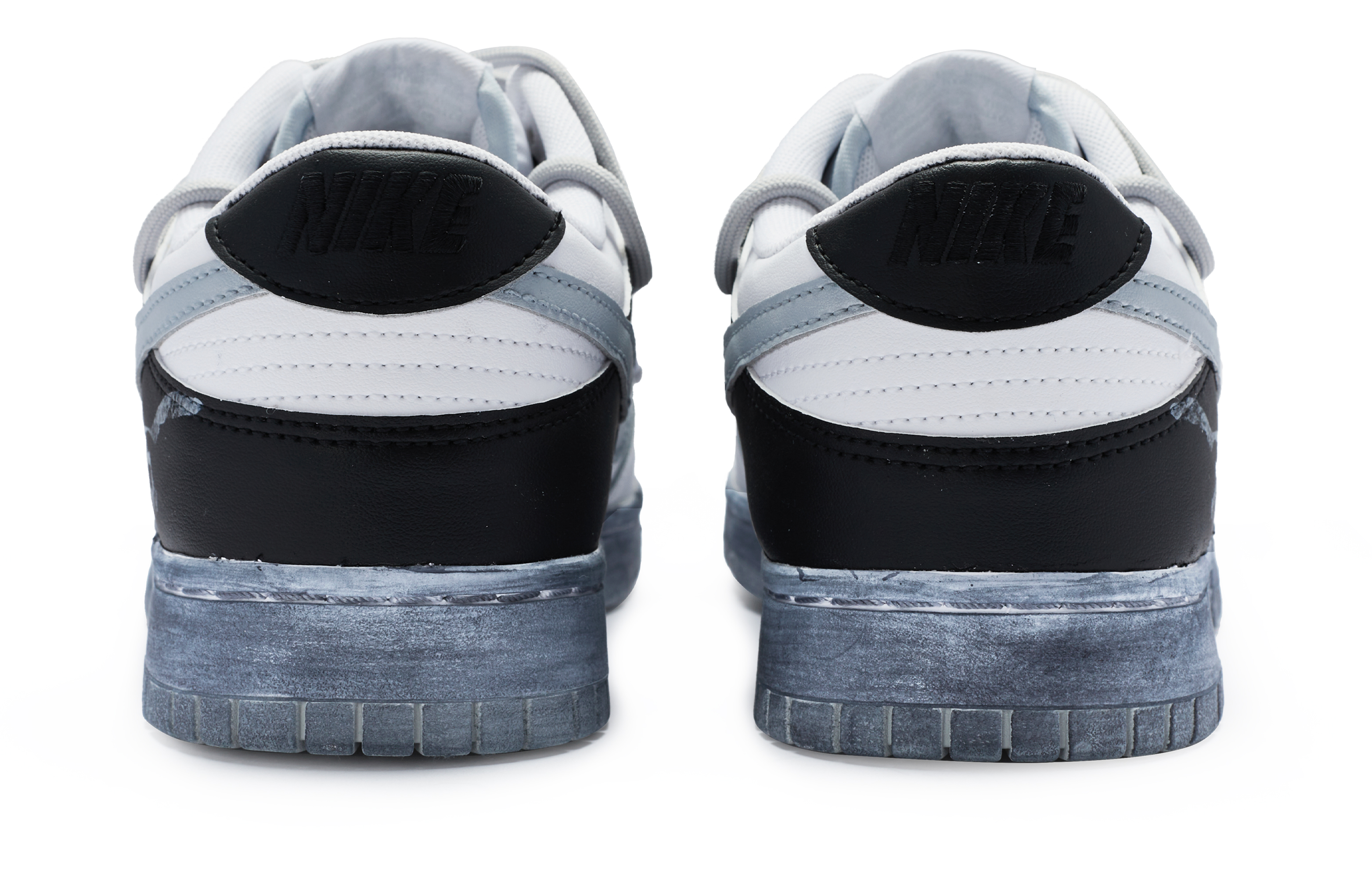 Shop 【カスタムシューズ】ナイキ ダンク ロー「デコンストラクト ストリート ブラック ホワイト シルバー」 DV0831-101(Team80-男款OK黑白银)