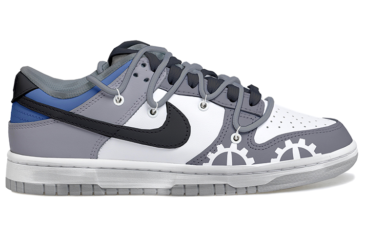 Order [Shoes Custom] Nike Dunk Low 'Deconstructed Time Gear Hitam Putih Abu' DJ6188-001(Team拾玖-男款灰色齿轮）
