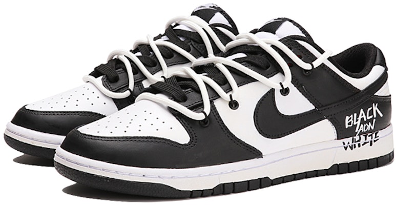 나이키 덩크 로우 '빈티지 블랙앤화이트' (커스텀) CW1590-100(TeamThree-女款非黑即白) Lookbook 나이키 덩크 로우 '빈티지 블랙앤화이트' (커스텀) CW1590-100(TeamThree-女款非黑即白)