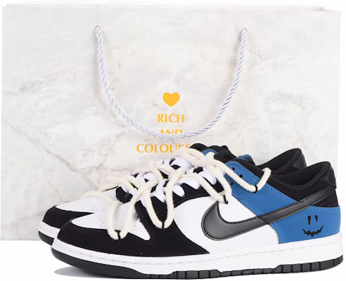 【客製球鞋】 Nike Dunk Low 高街 特殊鞋盒 Vibe風趣 搞怪笑臉 解構 低筒 滑板鞋 男款 黑藍 Buy 【客製球鞋】 Nike Dunk Low 高街 特殊鞋盒 Vibe風趣 搞怪笑臉 解構 低筒 滑板鞋 男款 黑藍