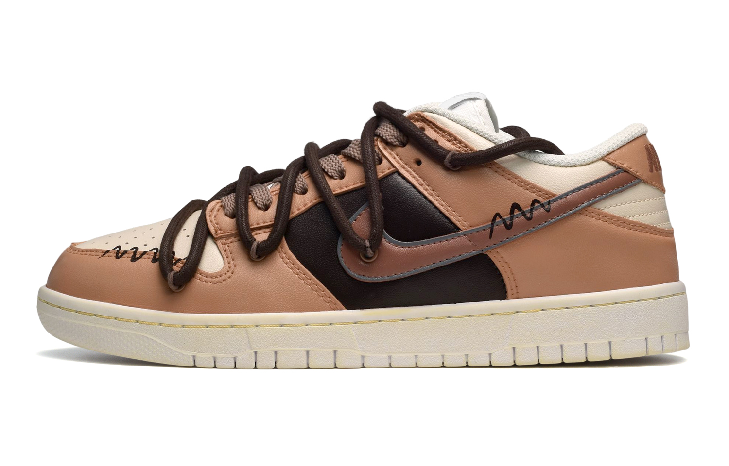 [Custom Shoes] Nike Dunk Low 'Deconstructed Vibe Chocolate Factory'