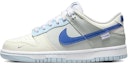 Sizing 【訂製球鞋】 Nike Dunk Low 解構vibe風 布標 麻繩鞋帶 街頭塗鴉 低幫 板鞋 GS 白藍