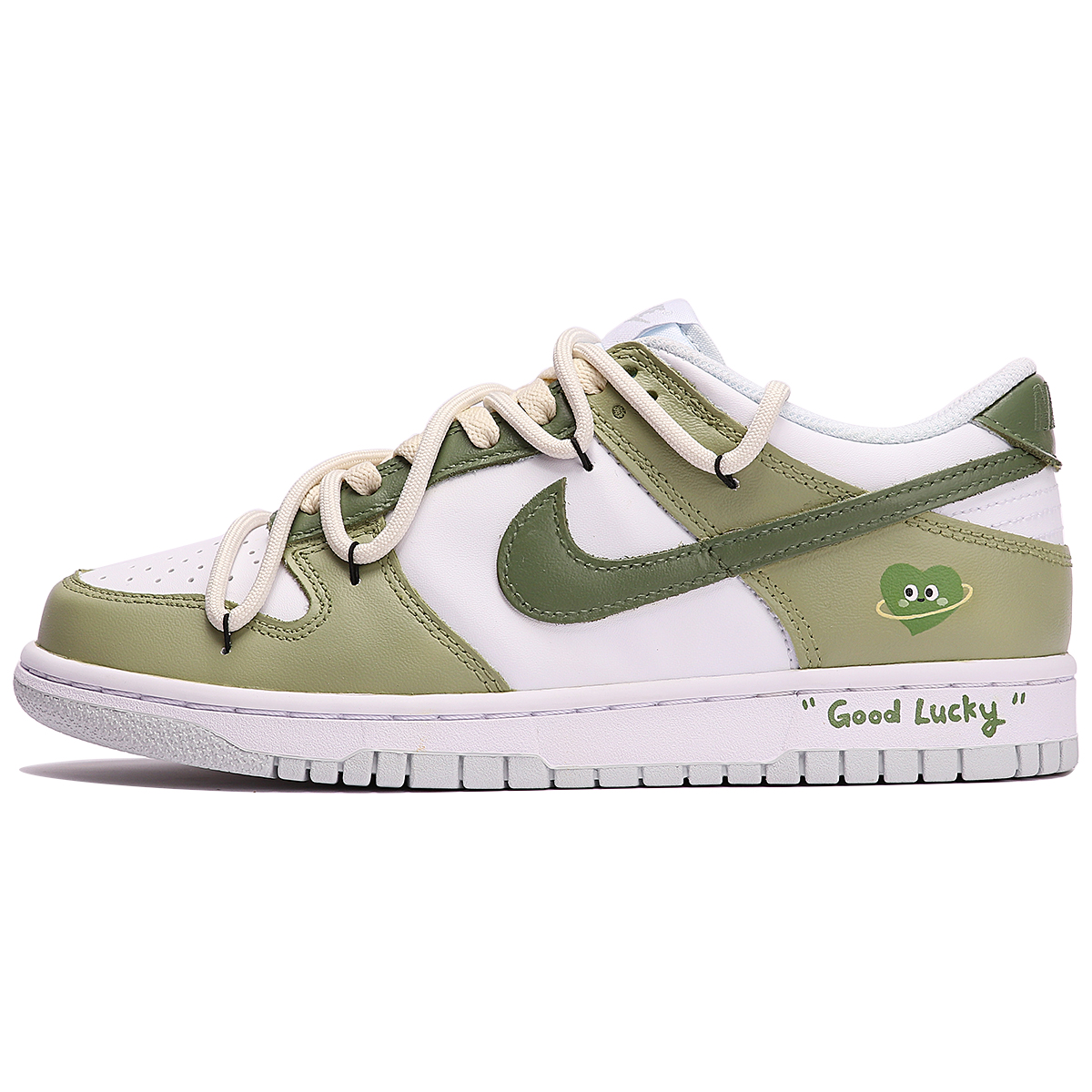 [Custom Shoes] Nike Dunk Low 'Deconstructed White-Green'