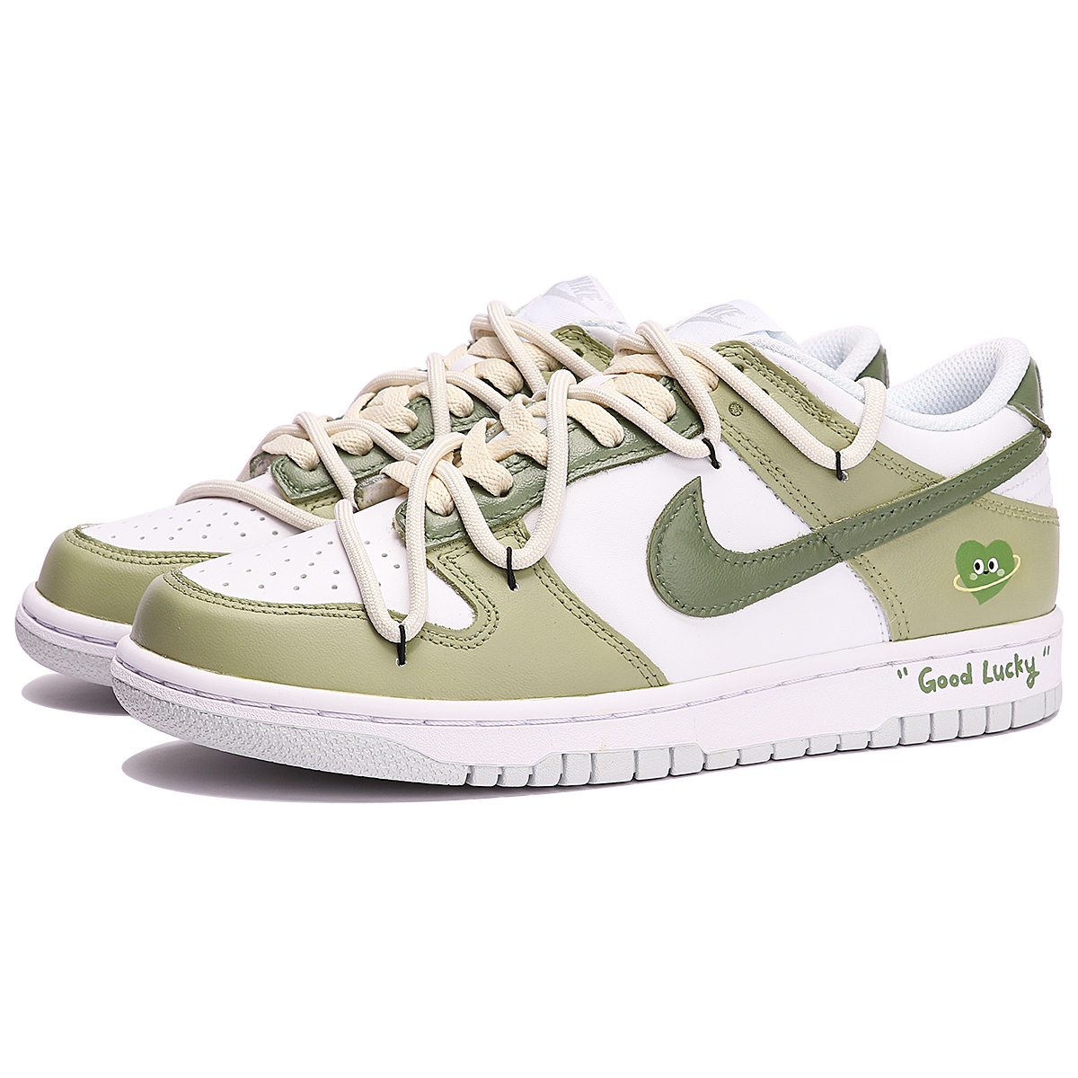 [Custom Shoes] Nike Dunk Low 'Deconstructed White-Green' 圖 3