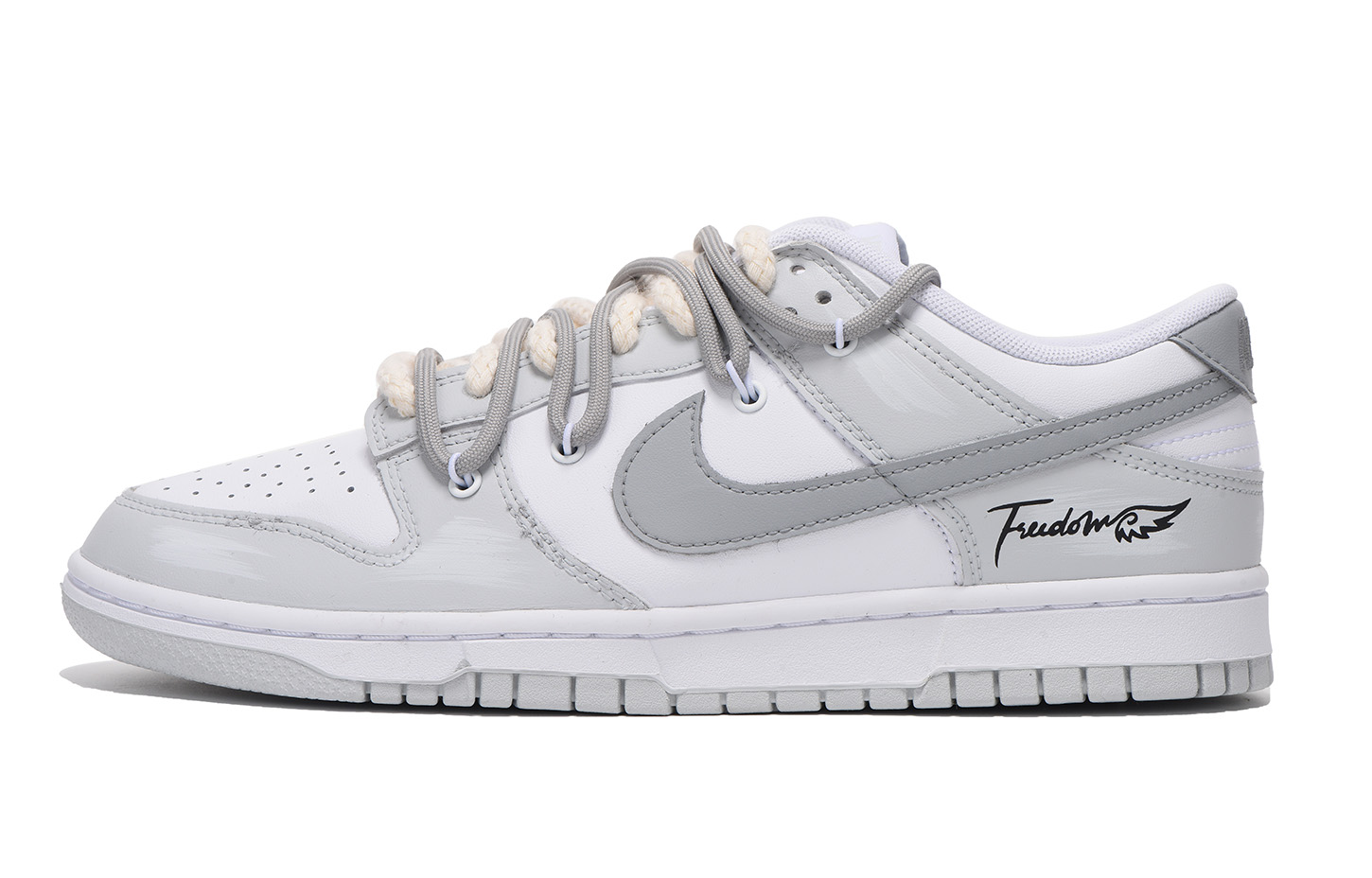 [Custom Shoes] Nike Dunk Low 'Deconstructed Wing Grey-White'