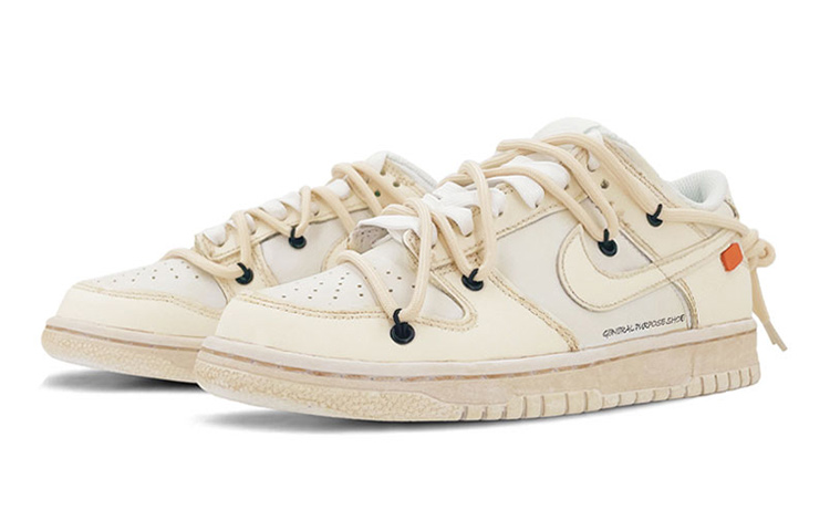 Lookbook [Zapatos Personalizados] Nike Dunk Low 'Amarillo Deconstruido' DH9765-100(TeamK-氧化椰奶QD)