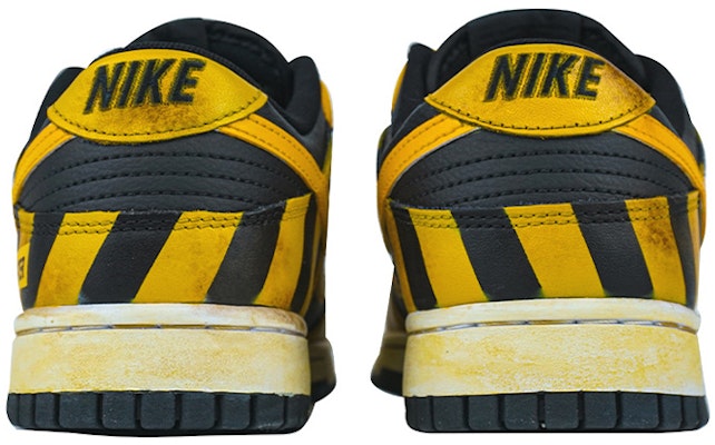 【定制球鞋】Nike Dunk Low 玖制 解構 做舊 警戒 禁止入內 工業風 廢土 高街 復古潮流 低筒 板鞋 GS 黑黃 Shop 【定制球鞋】Nike Dunk Low 玖制 解構 做舊 警戒 禁止入內 工業風 廢土 高街 復古潮流 低筒 板鞋 GS 黑黃
