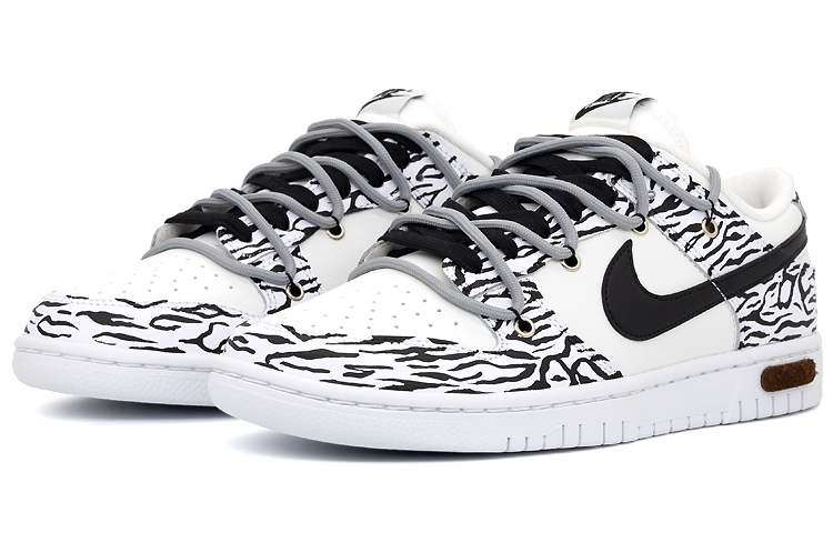 Lookbook ナイキ ダンク ロー "解体ゼブラ落書き" (Nike Danku Rō "Kaitai Zebura Rakugaki") DH9765-100(Team-肆斑马涂鸦手绘女款)