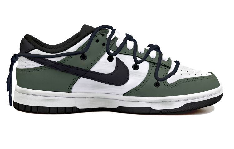 Order [カスタムシューズ] Nike Dunk Low 'ディープグリーン グラフィティ' DD1391-100(Team拾玖-深绿涂鸦男S-BOX)