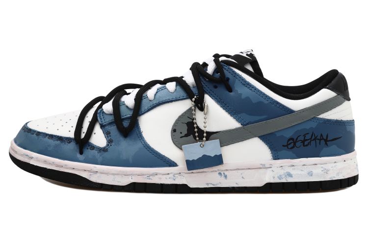 Buy 【カスタムシューズ】ナイキ ダンク ロー「ディープシーパッチワーク - ホワイトグレーブルー」 CW1590-100(Team拾玖-深海迷踪S-BOX）