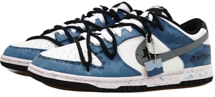 【カスタムシューズ】ナイキ ダンク ロー「ディープシーパッチワーク - ホワイトグレーブルー」 CW1590-100(Team拾玖-深海迷踪S-BOX) Lookbook 【カスタムシューズ】ナイキ ダンク ロー「ディープシーパッチワーク - ホワイトグレーブルー」 CW1590-100(Team拾玖-深海迷踪S-BOX)