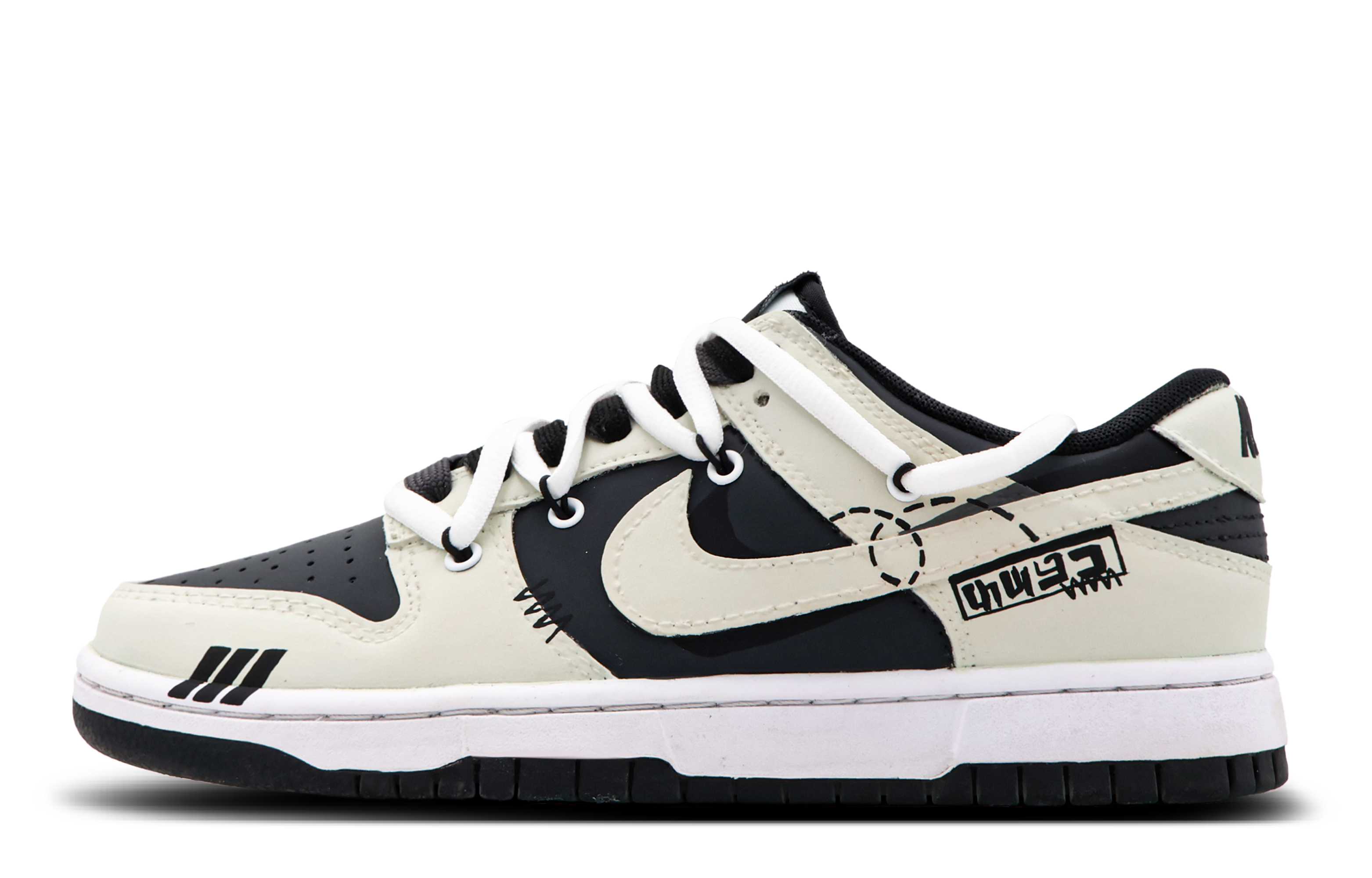 Order [Sepatu Kustom] Nike Dunk Low 'Putih Laut Dalam' CW1590-100(Team53-女款深海)